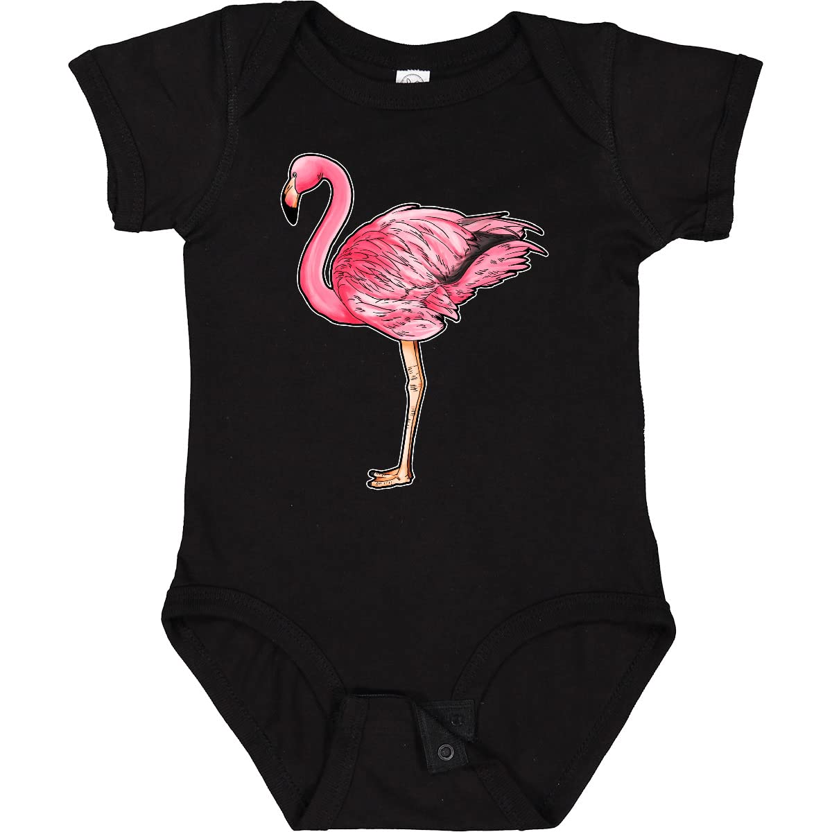 Inktastic Pink Flamingo Baby Bodysuit - Soft Cotton Onesie for Newborns & Infants - Cute Animal Print Outfit for Baby Girls & Boys - Perfect for Playdates, Photoshoots & Everyday Wear