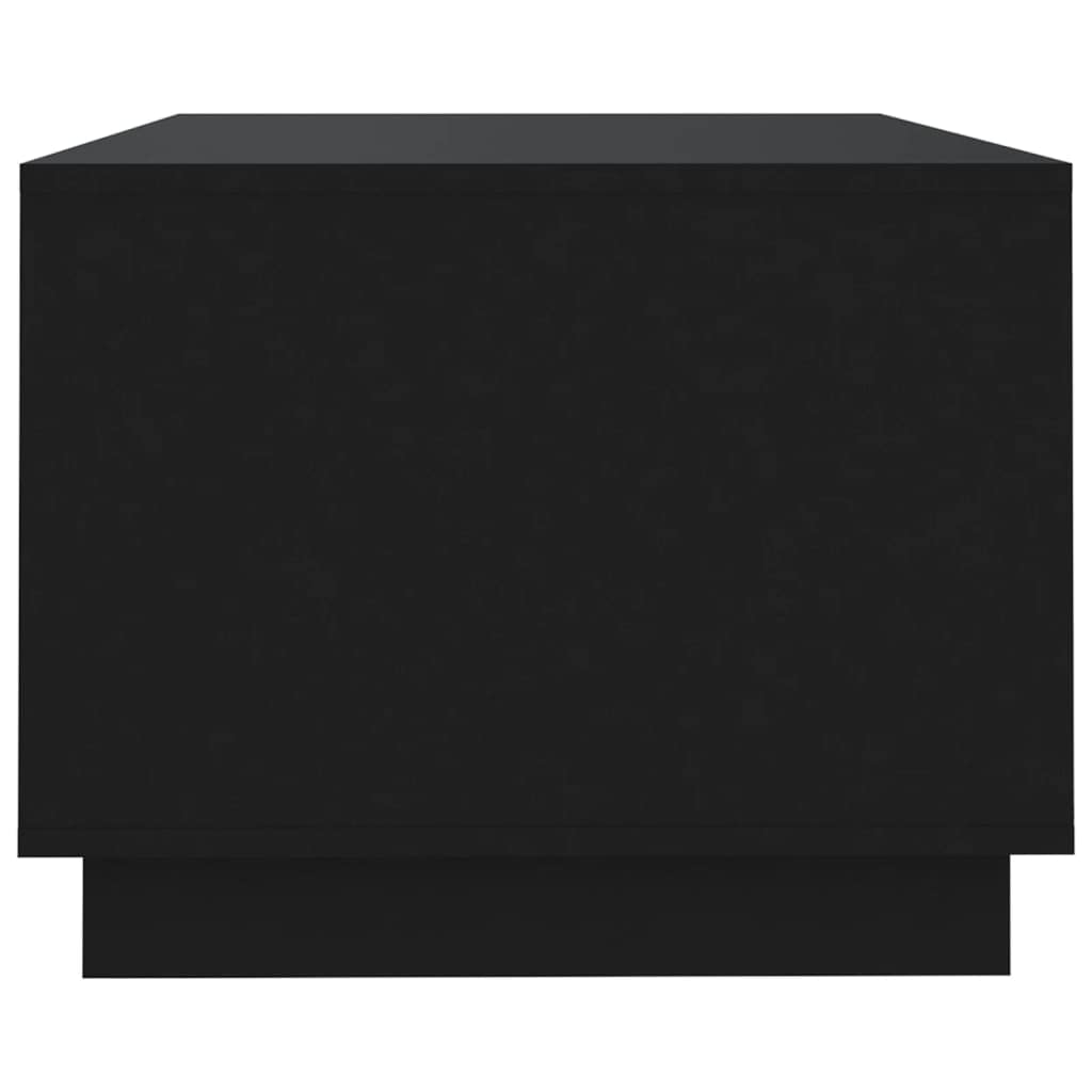 Modern Square Coffee Table 40x22 Inches - Black Chipboard Center Table for Living Room, Bedroom & Office - Sturdy Side Table with Storage Space - Perfect for Small Spaces, Home Decor & Entertaining Guests