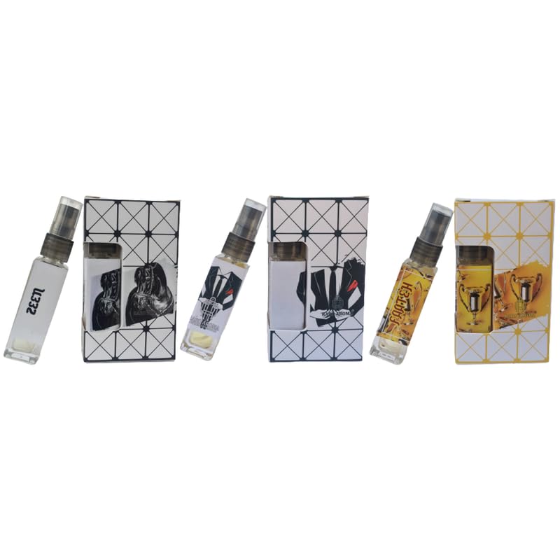 Premium Long Lasting Unisex Eau De Parfum Set - 3 x 8ml Luxury Pocket Perfumes by Raro Aroma | Designer Inspired Fragrance for Women & Men | Perfect for Travel, Gifts & Everyday Use