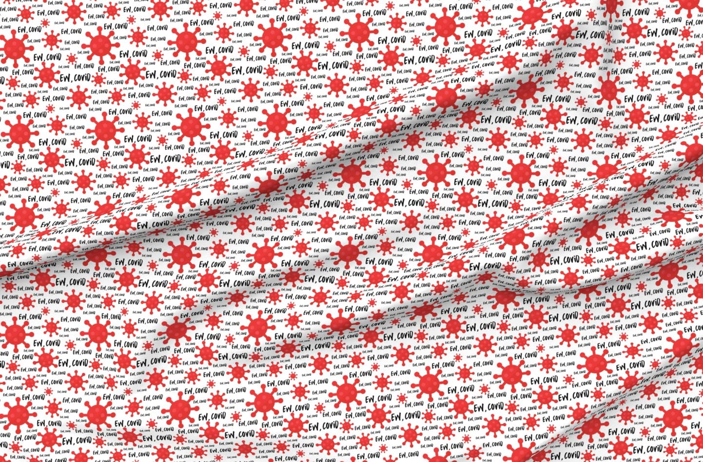 Virus Joke Novelty Printed Cotton Poplin Fabric by The Yard - Perfect for Sewing, Quilting, Dresses & DIY Crafts | Spoonflower Premium Fabric for Apparel & Home Decor Projects