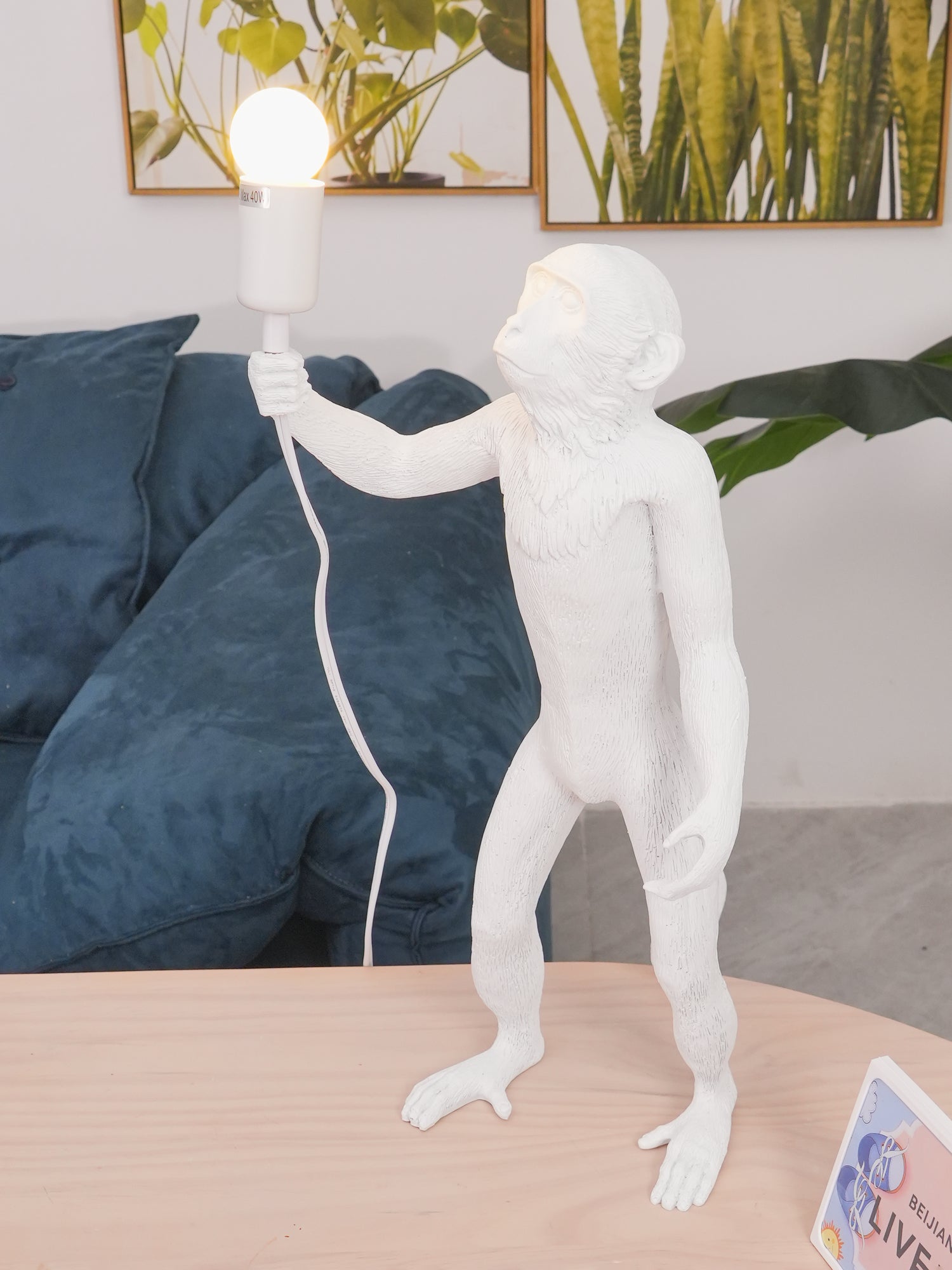 Cute Monkey Table Lamp for Kids - Night Light & Decor for Bedroom, Nursery, Study Room - Perfect for Reading, Relaxing & Creating a Cozy Atmosphere