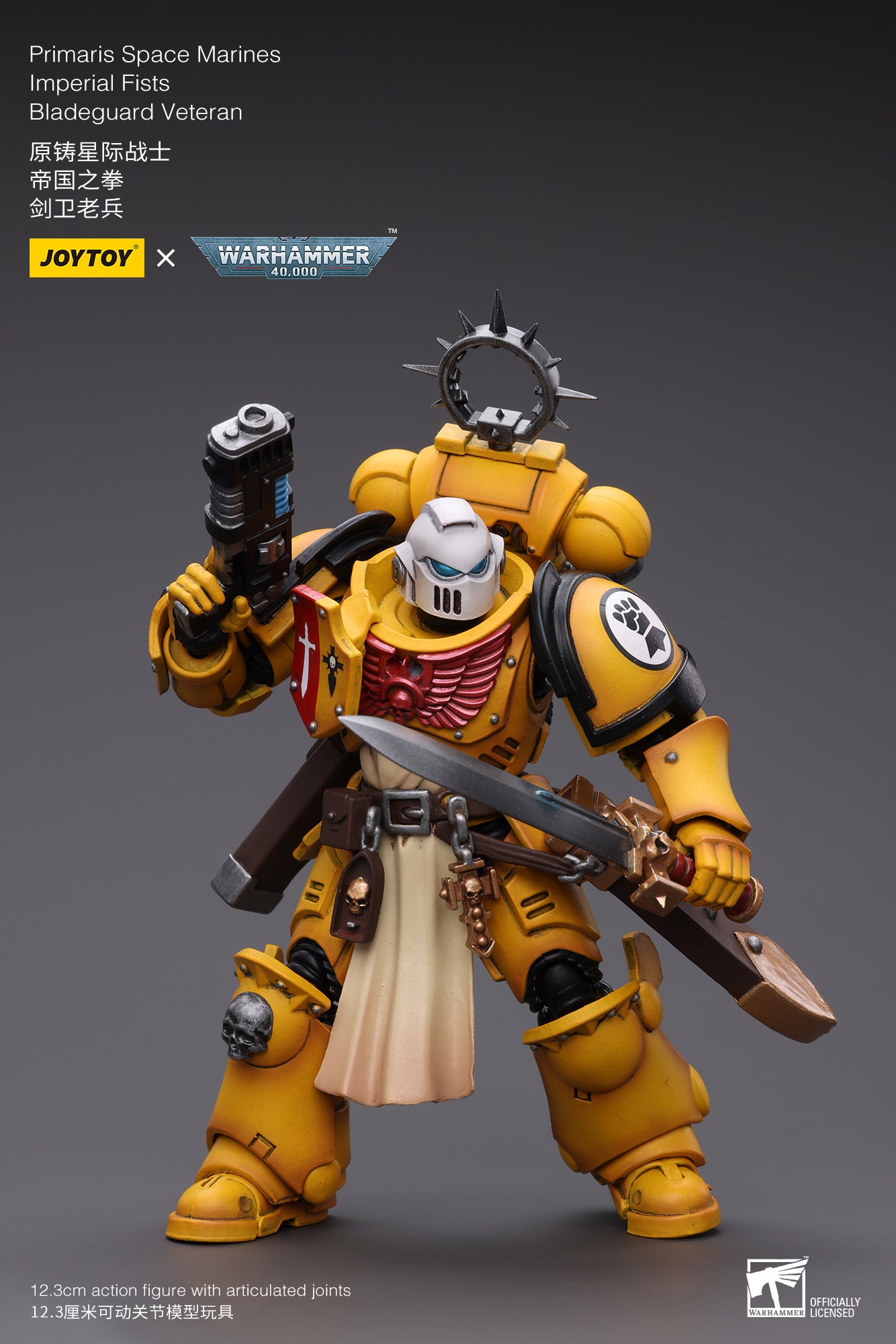 JOYTOY 1/18 Scale Warhammer 40K Primaris Space Marines Bladeguard Action Figure Set - Perfect for Collectors, Tabletop Gaming & Display