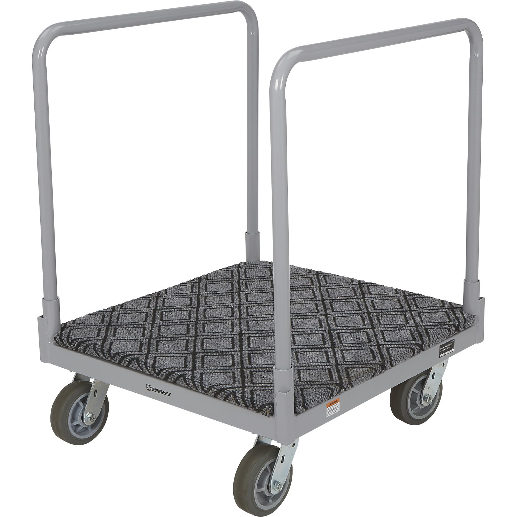 Strongway Heavy-Duty 4-Wheel Utility Cart with Carpeted Deck - 1600 lb Capacity - Perfect for Warehouse, Garage & Home Moving