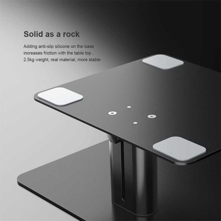 Nillkin N6 Adjustable Metal Monitor Stand Riser - Ergonomic Computer Screen Desk Organizer for Home & Office Workspace - Perfect for Laptops, Monitors, and All-in-One PCs