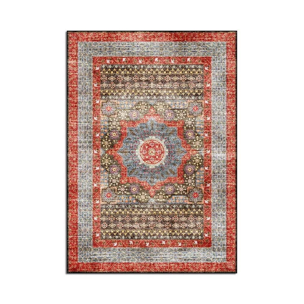 Vintage Boho Area Rugs - Persian Carpet for Living Room, Bedroom, Kitchen Runner & Bathroom Mat - Bohemian Abstract Modern Distressed Home Décor (47.2