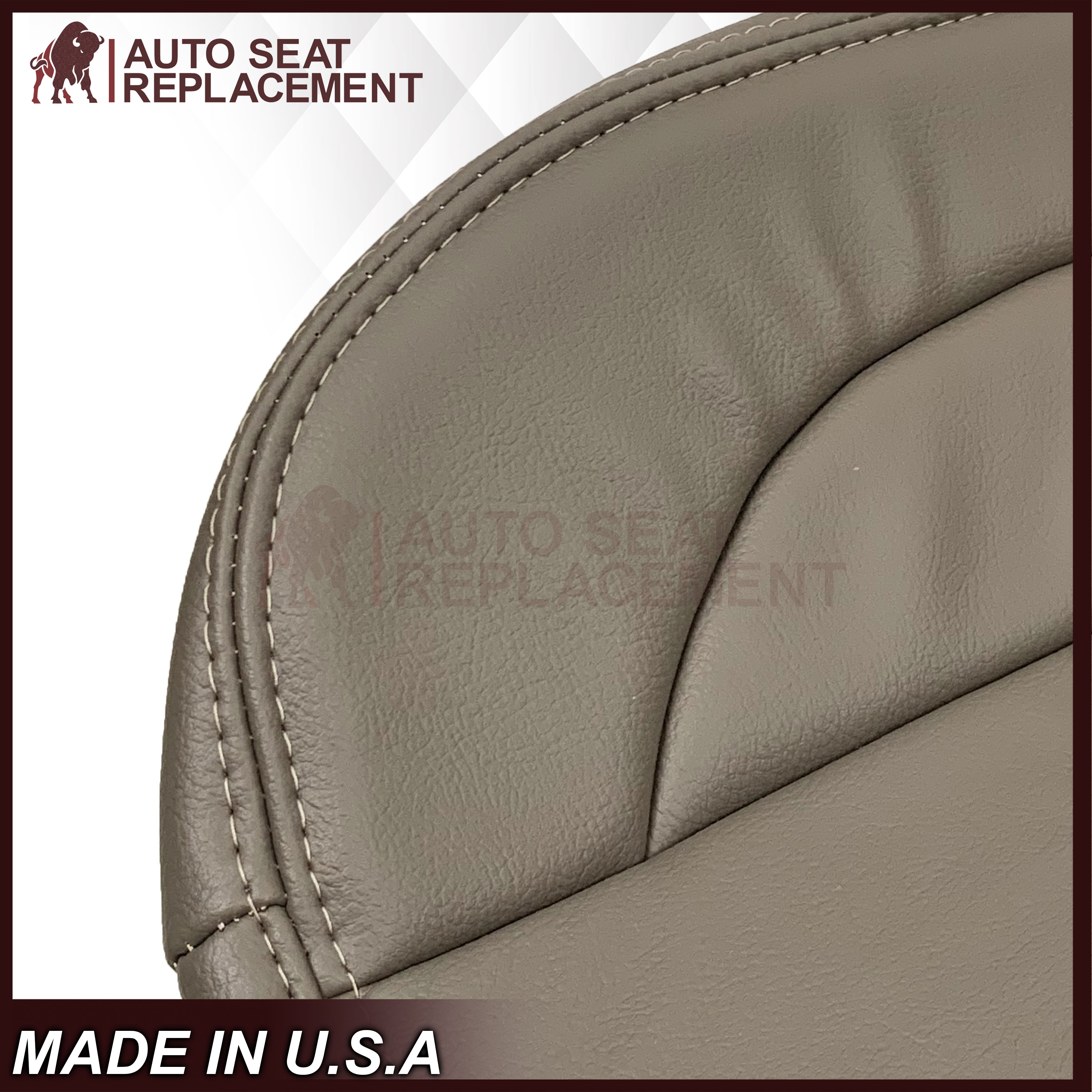 2004-2005 Dodge Ram 1500/2500/3500/4500 Laramie SLT Replacement Seat Covers - Premium Synthetic Leather & Suede in Tan Color | Perfect for Truck Interior Upgrade & Comfort Enhancement