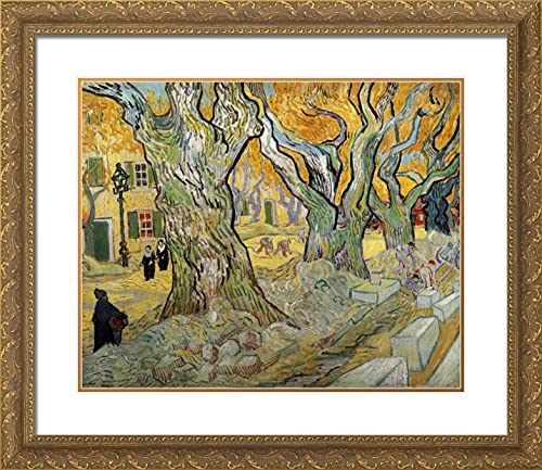 Gold Ornate Wood Frame with Double Matting