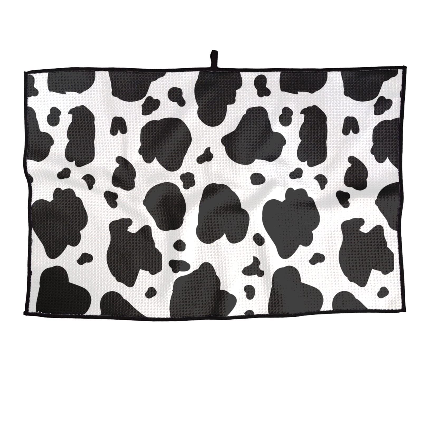 Cow Print Golf Towel - Quick Dry Sports Towel for Club Cleaning, Gym & Outdoor Activities | Soft Absorbent Microfiber for Golfers, Athletes & Fitness Enthusiasts