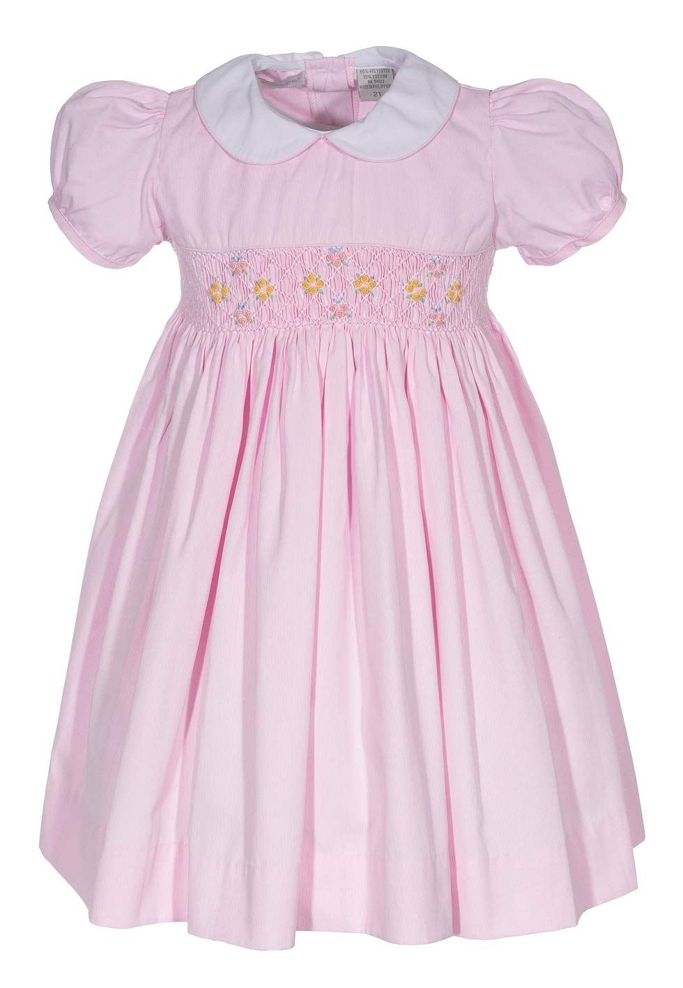 Carriage Boutique Girls' Floral Smocked Dress - Pink & Blue Pique Cotton Short Sleeve Summer Dress for Toddler Girls | Birthday Party, Easter, Photo Shoot Outfit | Perfect for Playdates, Beach Trips, Family Gatherings & Outdoor Activities | Great for School Events, Park Visits, Church, Picnics & Holiday Celebrations | Ideal for Daily Wear & Summer Vacations | Toddler Fashion for Special Occasions & Casual Playtime