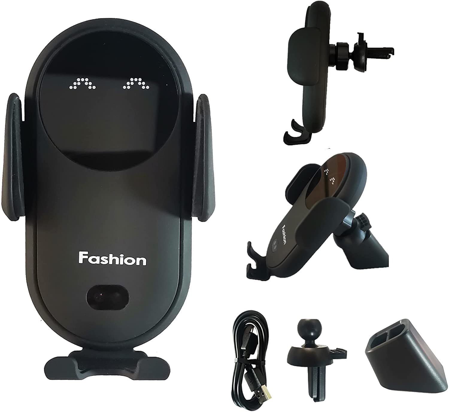 Smart Auto-Sensing Car Phone Holder & Charger - Cute Shining Design for iPhone & Android - Perfect for Road Trips, Commuting & Hands-Free Navigation