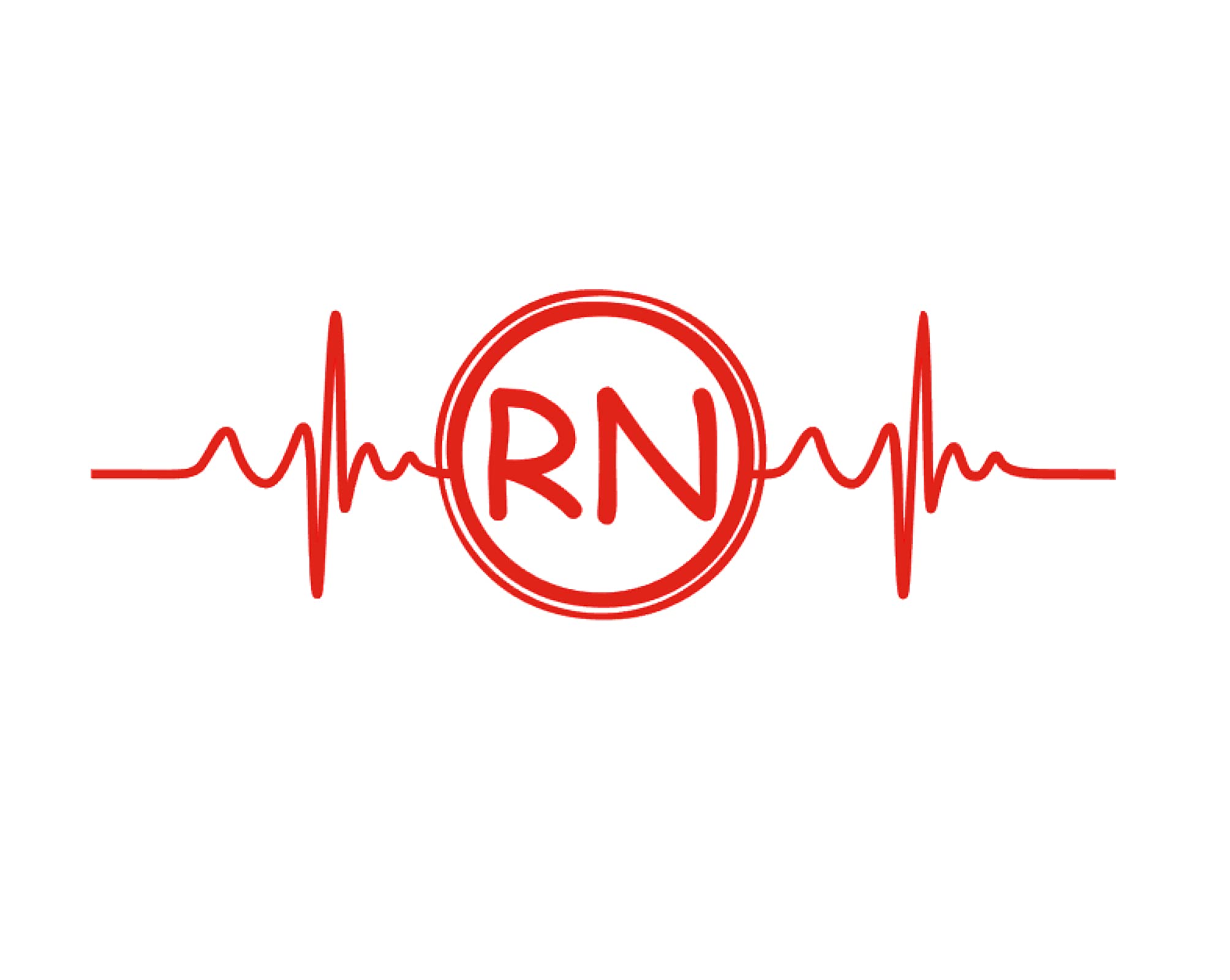 Custom Nurse Monogram Vinyl Decal - Personalized Nursing Sticker for Tumblers, Laptops & Car Windows - Heartbeat EKG ECG Pulse Design - Perfect for Nurses Week Gifts & Medical Appreciation