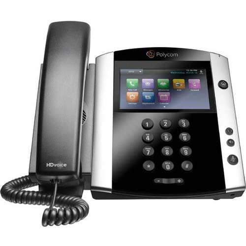 Polycom VVX 601 VoIP Business IP Phone with HD Voice, 6-Line LCD Display & PoE Support - Includes Power Supply - Perfect for Office, Call Center & Remote Work Communication