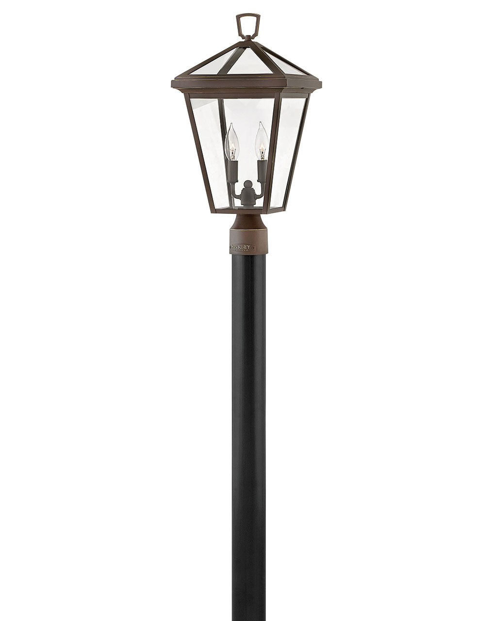 Alford Place LED Outdoor Post Top or Pier Mount Lantern - Oil Rubbed Bronze Finish - Energy Efficient Lighting for Porch, Garden, Pathway & Driveway
