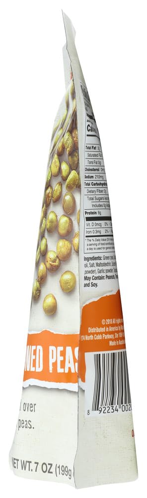 Bhuja Snacks Crunchy Seasoned Peas - Gluten Free, Vegan, Non-GMO - 7 oz (Pack of 2) | Healthy Snack for Office, Travel & Movie Nights