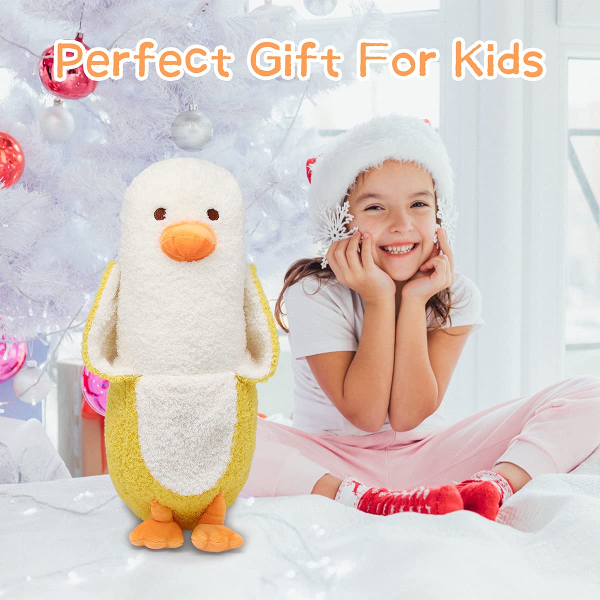 50CM Banana Duck Plush Pillow - Soft Hugging Stuffed Animal Toy, Cute Duck & Banana Design, Perfect Gift for Kids Birthday & Home Decor (Banana Duck) | Great for Cuddling, Nursery Decor, and Playtime