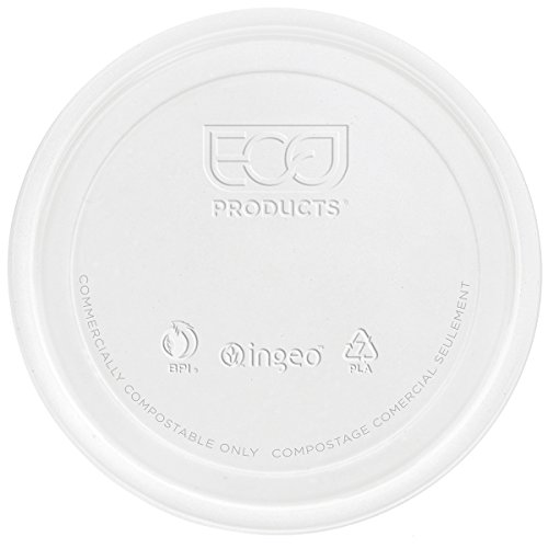 Eco-Friendly Clear Round Deli Food Container Lids - Compostable & Biodegradable - Fits 8oz to 32oz Containers - Case of 500 (EP-RDPLID) - Perfect for Takeout, Meal Prep, Catering & Food Storage