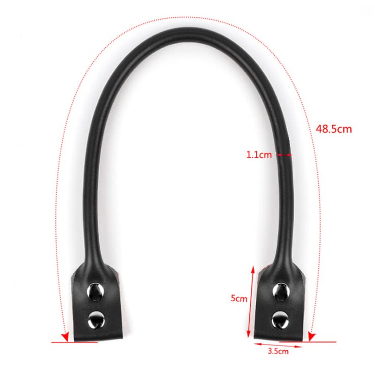 Genuine Cowhide Leather Handbag Handles - 0.4'' Wide, 21.6 Inch Premium Replacement Straps for DIY Bags (Off White, WT09) | Perfect for Purse Repair, Tote Bag Making & Craft Projects