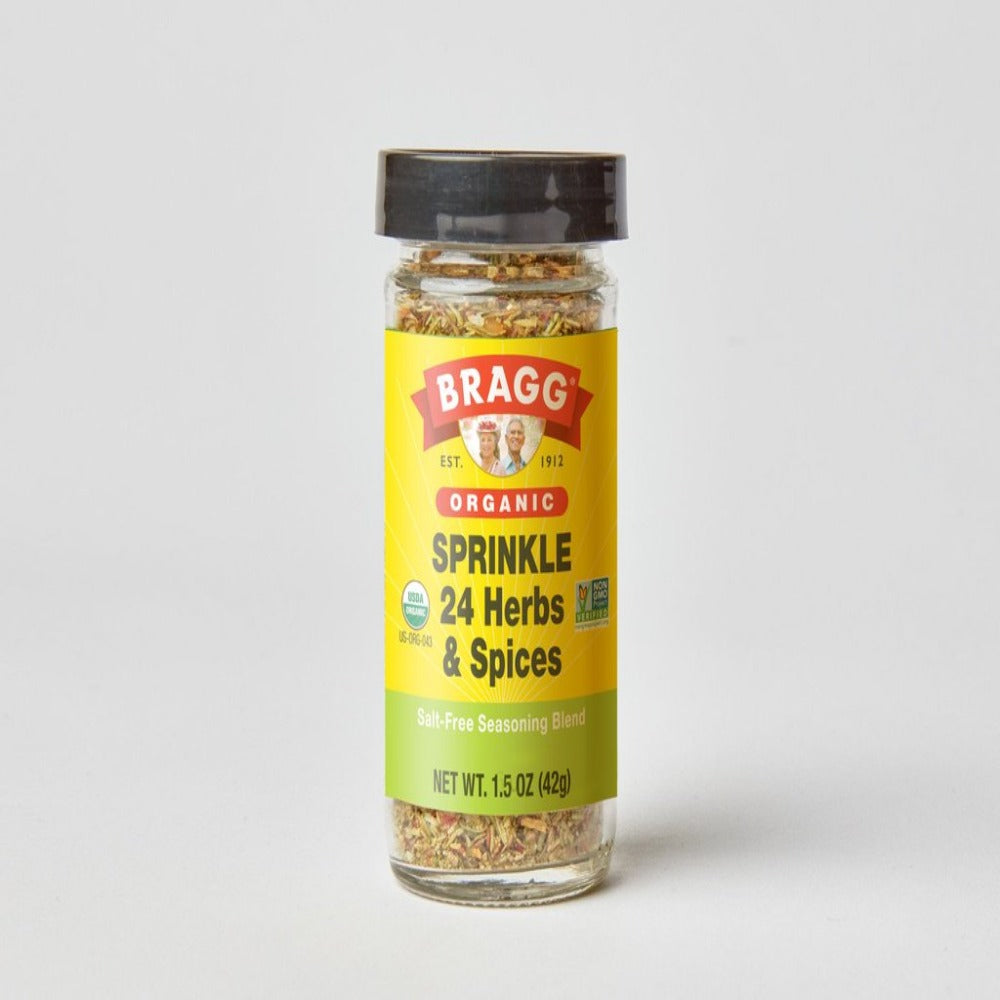 BRAGG Organic Seasoning Sprinkle 42.5g (1.5oz) - All-Purpose Vegan Seasoning Blend for Salads, Soups & Popcorn - Gluten-Free, Non-GMO, No MSG - Perfect for Healthy Cooking & Meal Prep