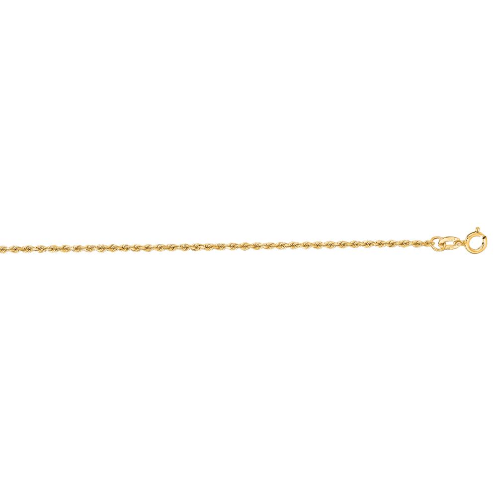 10K Gold 1.4mm Solid Diamond Cut Royal Rope Chain Necklace for Men & Women - Perfect for Everyday Wear, Gifts & Special Occasions