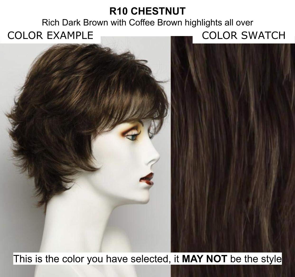 Raquel Welch Sonata Hairpiece & Christy's Wigs Q&A Booklet Bundle - 2-Piece Hair Accessory Set (Color: R10) for Everyday Styling, Cosplay & Special Occasions