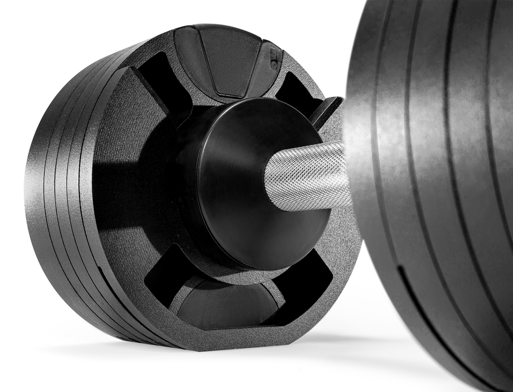 NÜOBELL 50lb Adjustable Dumbbell Set - Premium Home Gym Equipment for Strength Training & Weightlifting - Perfect for Home Workouts, CrossFit, and Fitness Enthusiasts