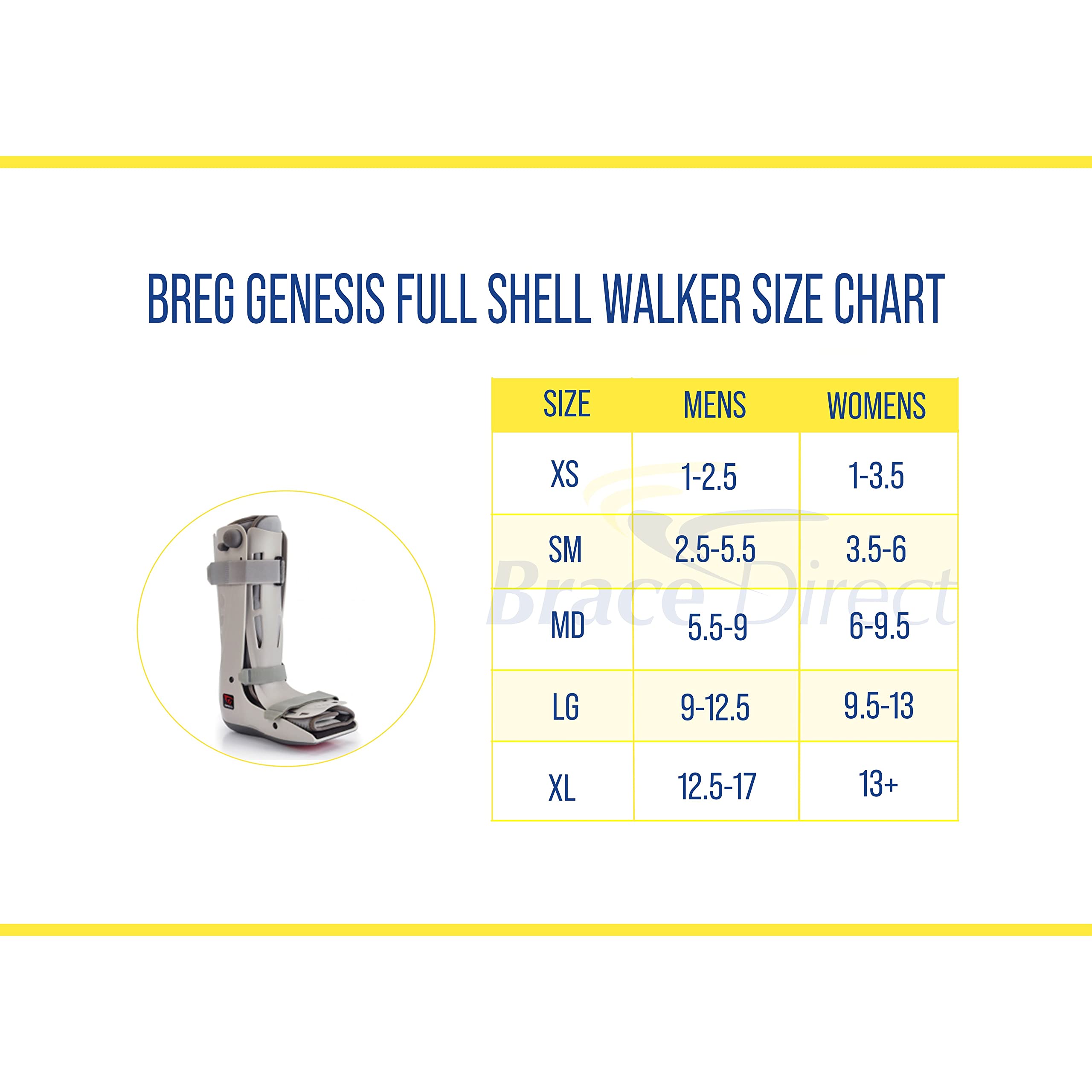 Breg Genesis Full Shell Walker - Tall or Mid-Calf Height, X-Large Size - Premium Knee Brace for Injury Recovery & Mobility Support - Ideal for Post-Surgery, Arthritis & Sports Injuries
