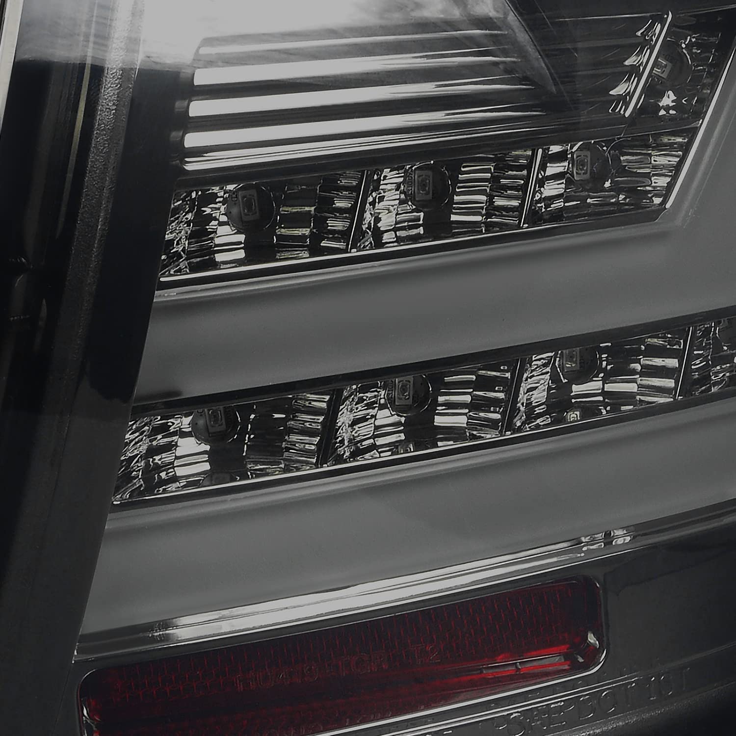 Spec-D Tuning LED Bar Smoke Tail Lights for 2007-2009 Lexus LS460 - Left & Right Pair Assembly - Enhanced Style & Visibility for Night Driving & Custom Car Upgrades