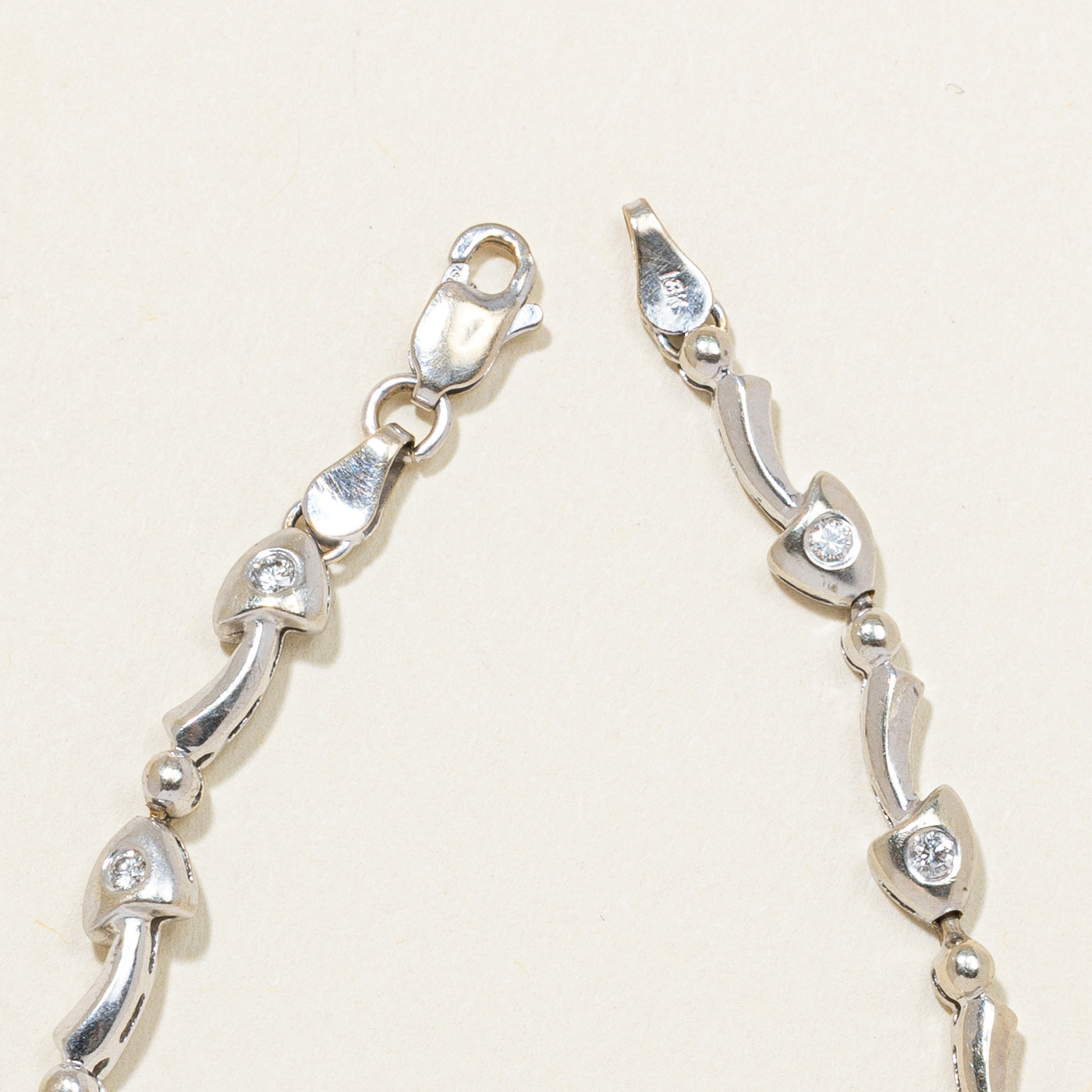 0.25ctw Diamond Mushroom Link Bracelet for Women - 6.5