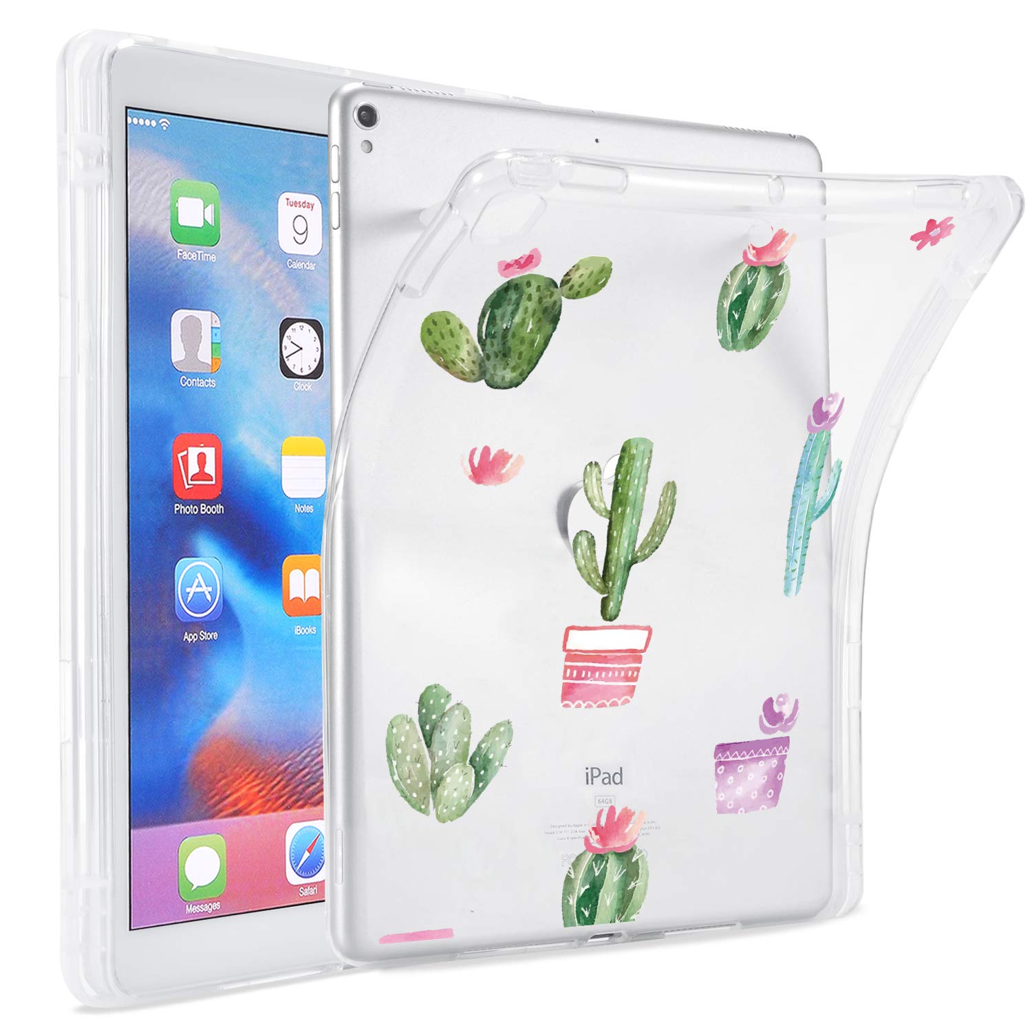 JOYLAND Cactus Design Clear TPU Case for iPad Pro 10.5