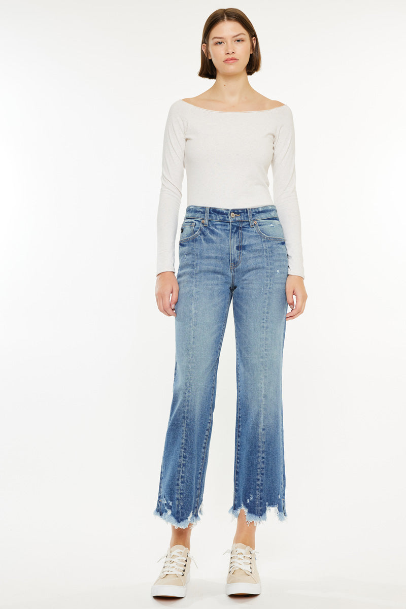 Hellen Women's High Rise Straight Leg Jeans - Stretch Denim Pants for Casual Wear & Everyday Outfits