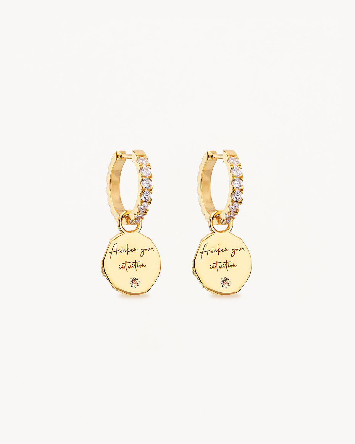 18K Gold Vermeil Awaken Hoops Earrings for Women - Elegant Dainty Huggie Hoop Earrings for Everyday Wear, Date Night & Special Occasions