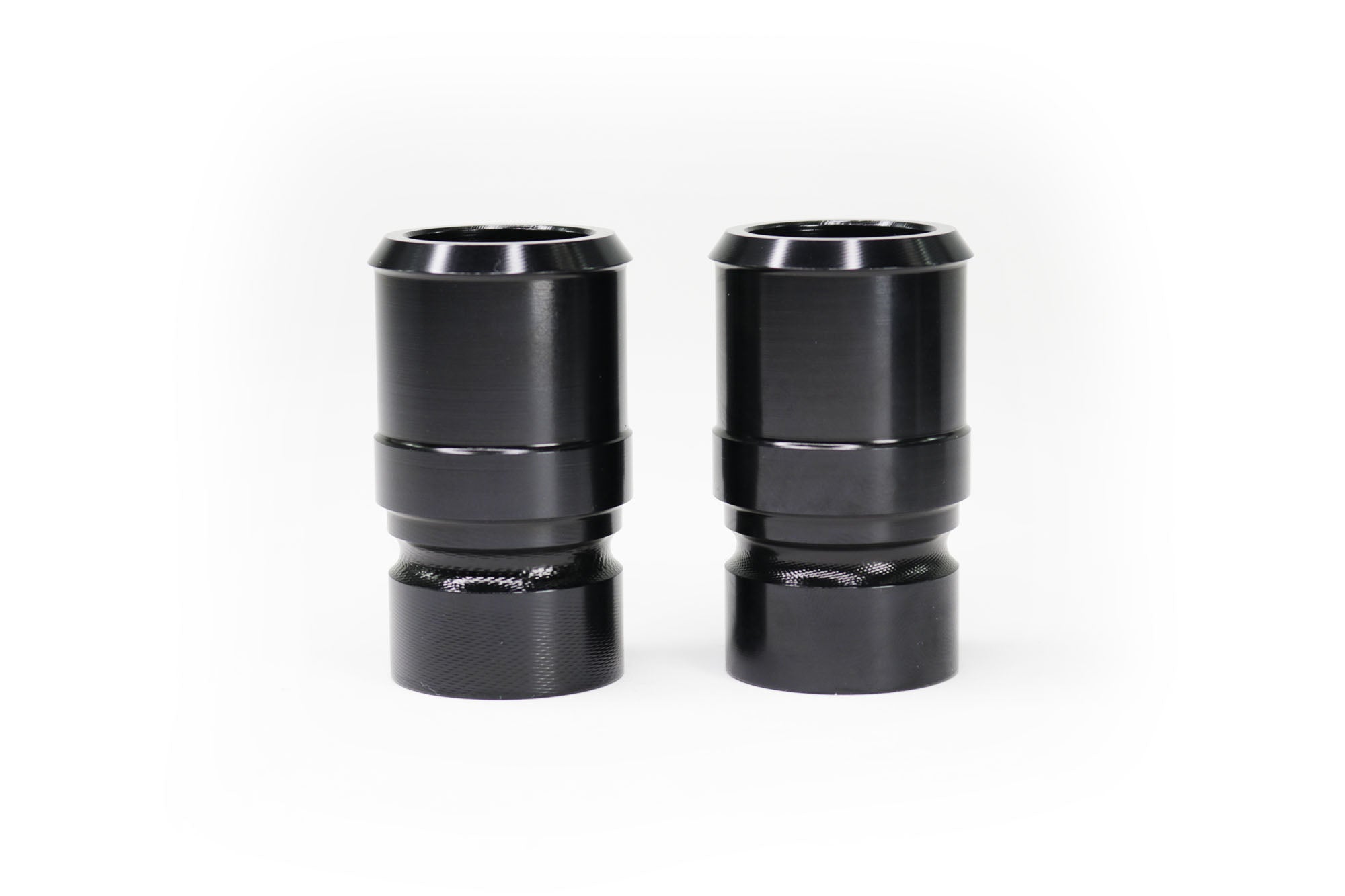 Black Anodized Billet Burn Down Breather Quick Release Fittings (Pair) - High Performance Automotive & Racing Applications