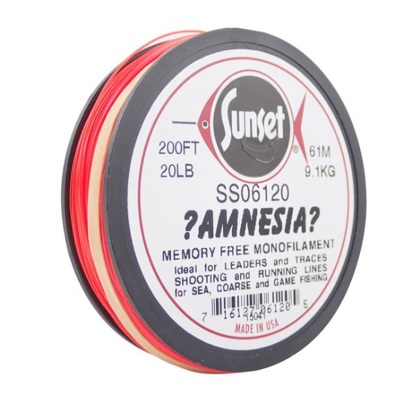 20LB Amnesia Memory Free Monofilament Fly Fishing Line - Perfect for Freshwater & Saltwater Fly Fishing, Stream Trout & Bass Fishing