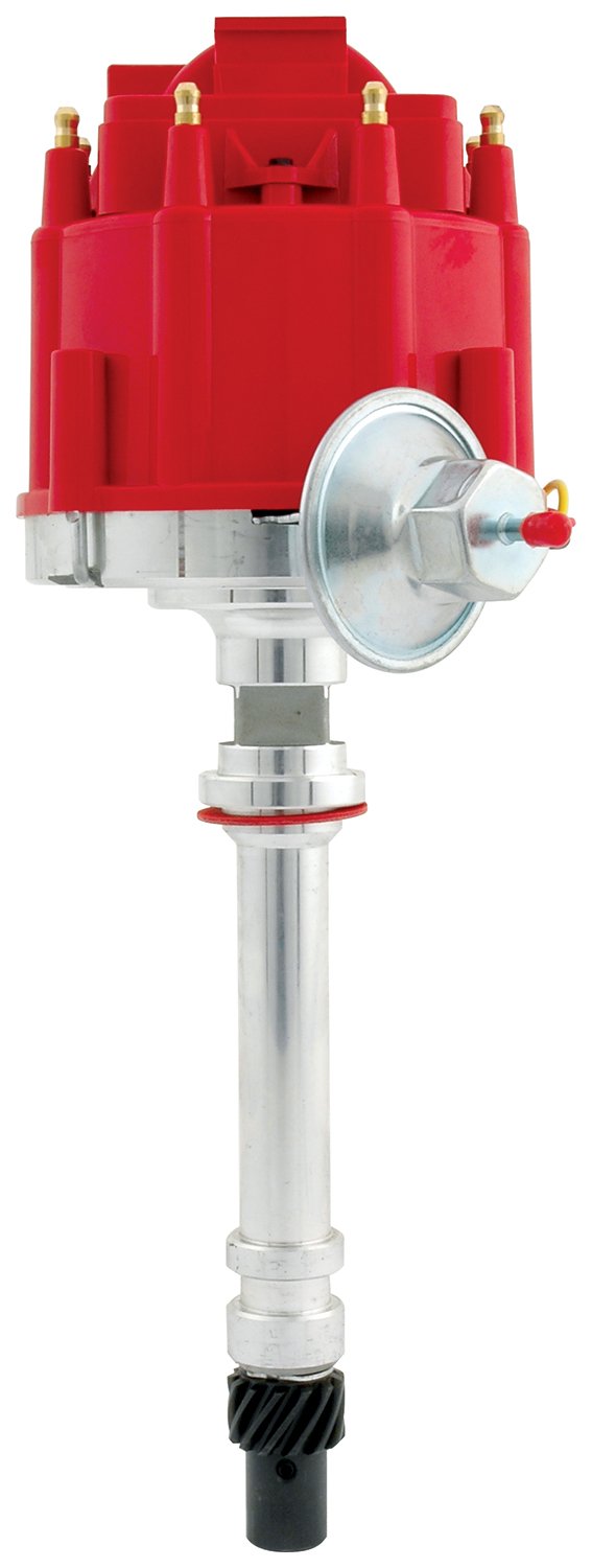 Allstar Performance ALL81200 High Energy Ignition (HEI) Distributor with Coil and Cap - Red - Compatible with GM Vehicles - Perfect for Engine Upgrades & Performance Tuning
