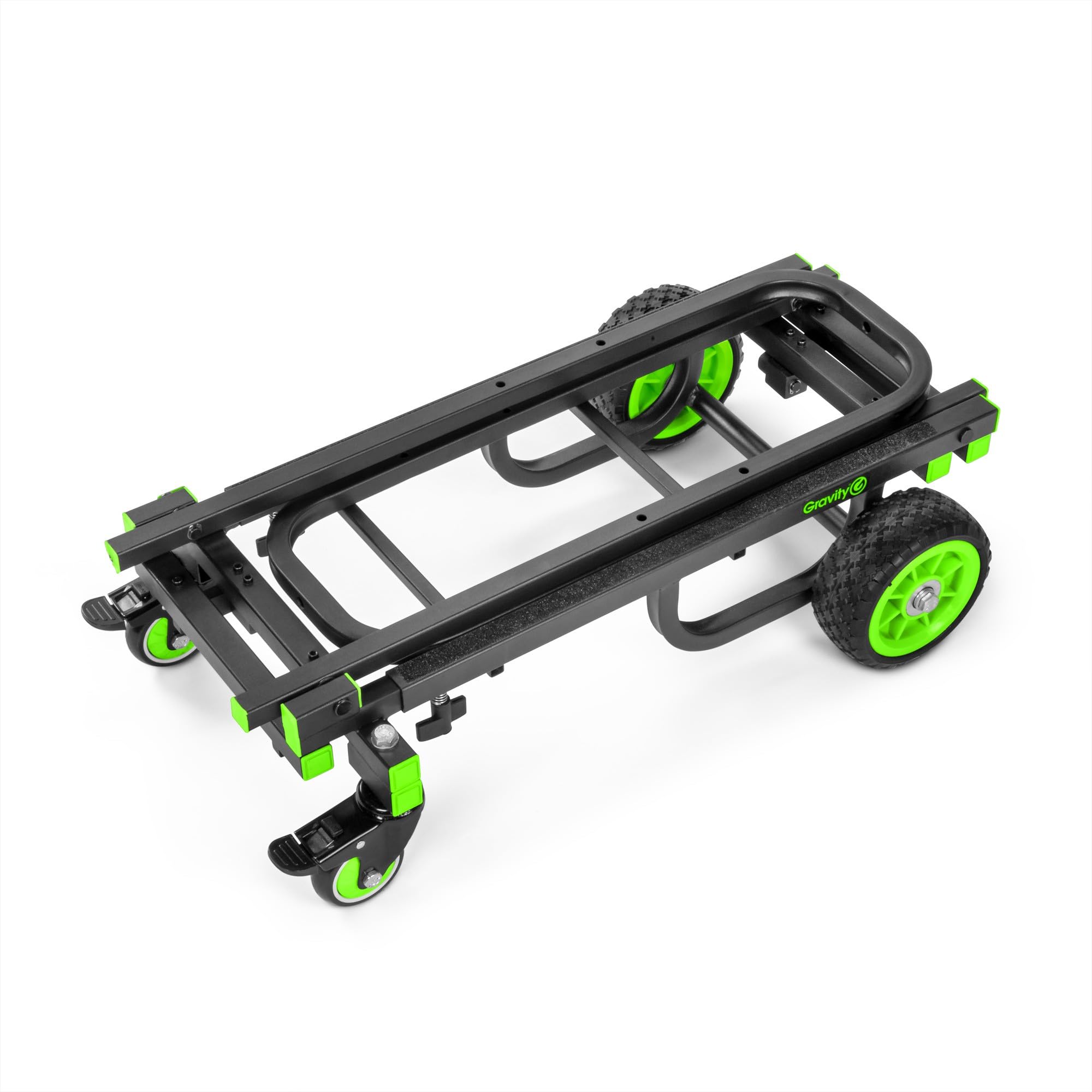 Gravity CART M 01 B - Foldable Black Utility Cart with 330 lbs Capacity, Multi-Purpose Platform Wagon for Home, Office, Warehouse & Garden Use