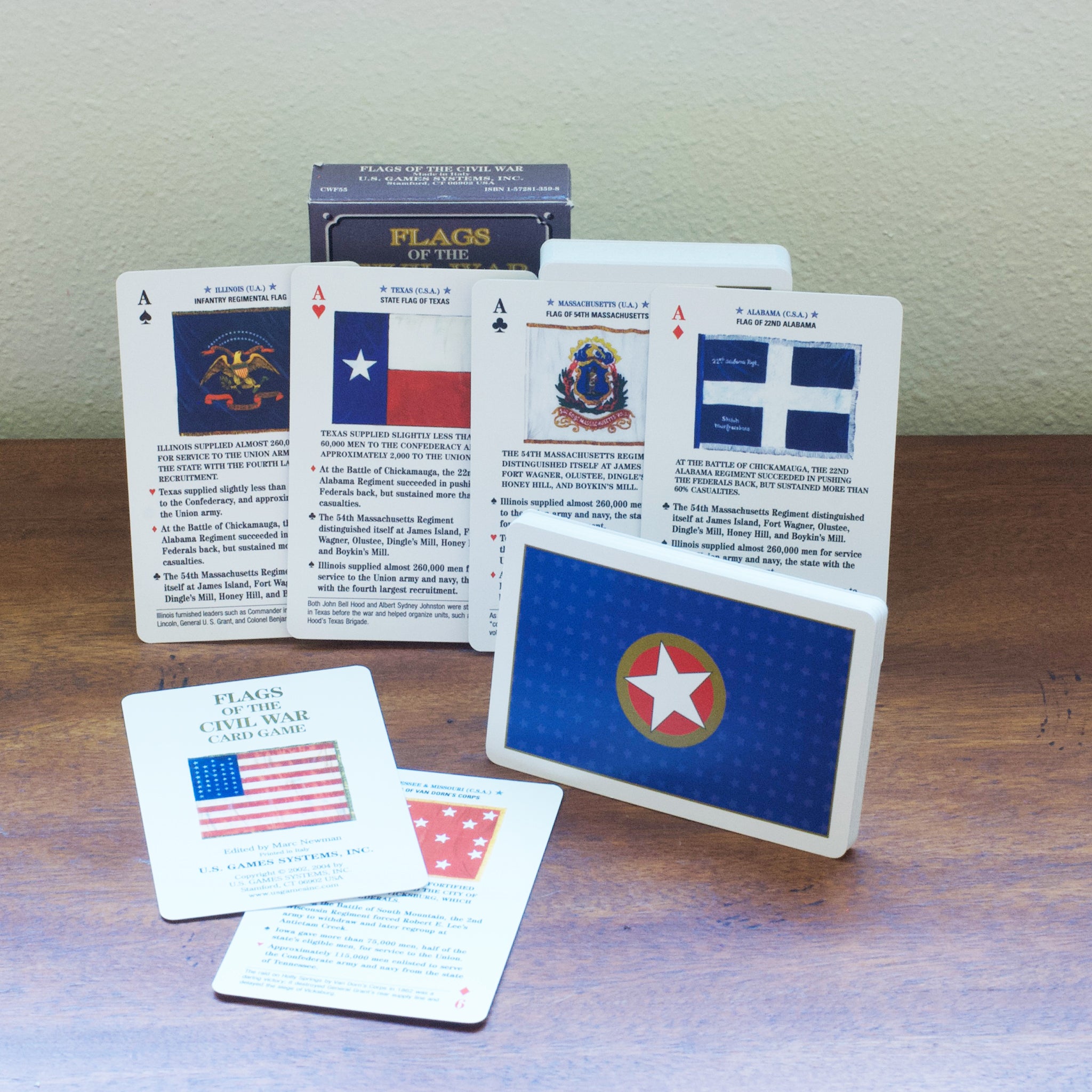 Civil War Flags Playing Cards - Historical Collectible Deck for Card Games, Education & Memorabilia | Perfect for History Buffs, Collectors & Game Nights