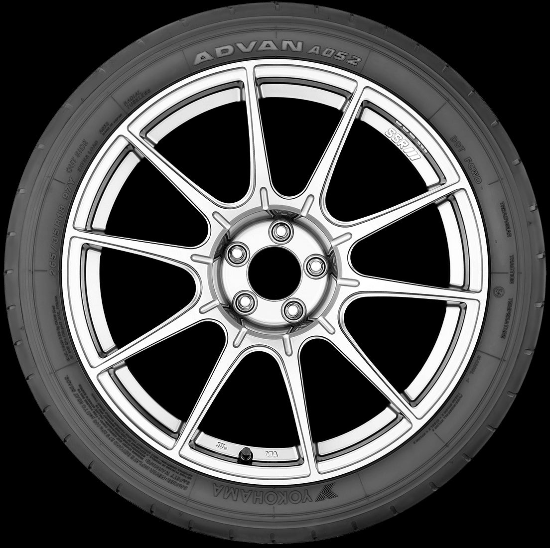 Yokohama Advan A052 195/50R16 XL 88W High Performance Tires for Sports Cars & Track Racing - Perfect for Summer Driving & Competitive Events