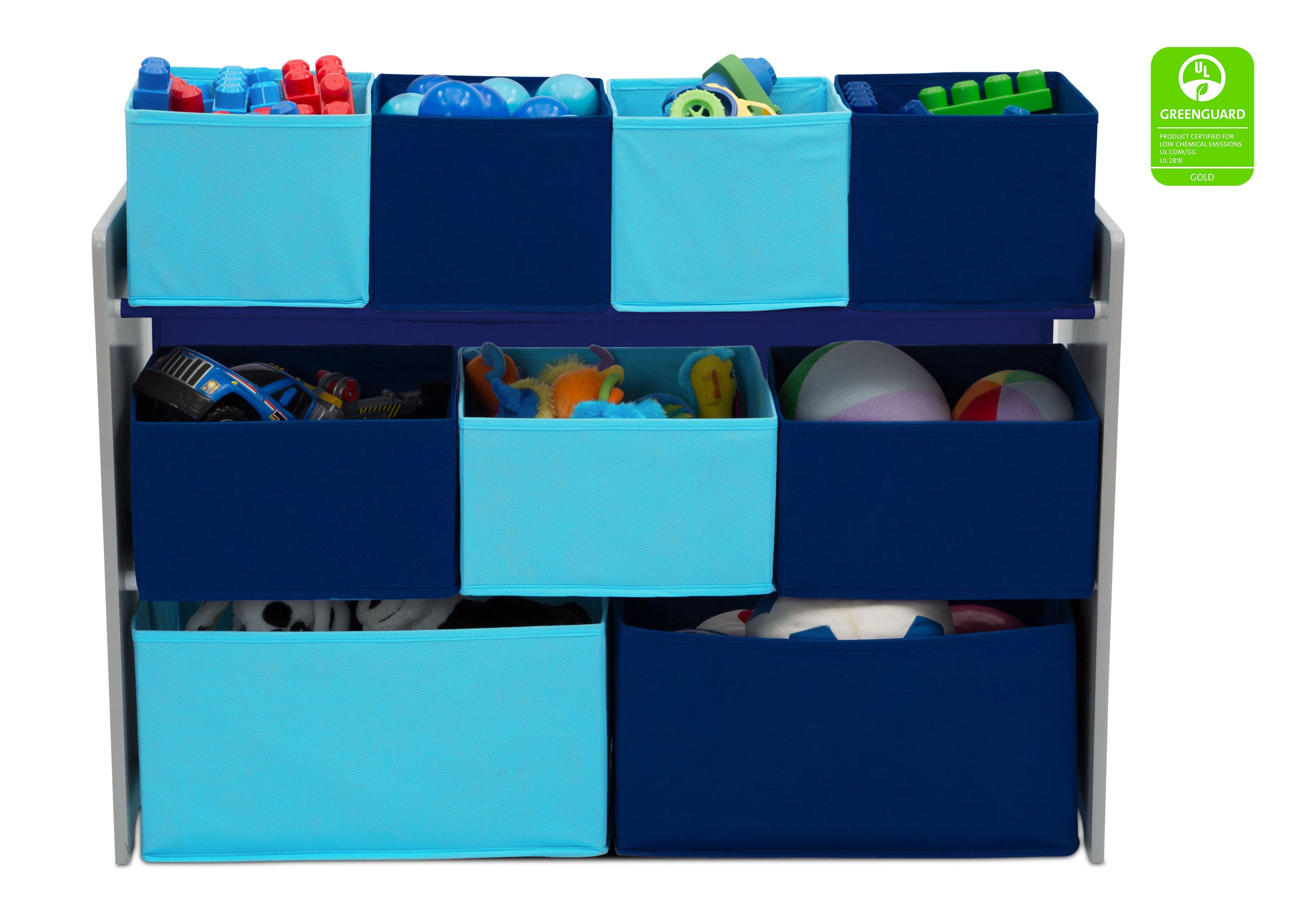 Deluxe Multi Bin Toy Organizer with Storage Bins - Kids Room Organization Solution for Toys, Books & Crafts - Perfect for Playrooms, Daycares & Home Storage