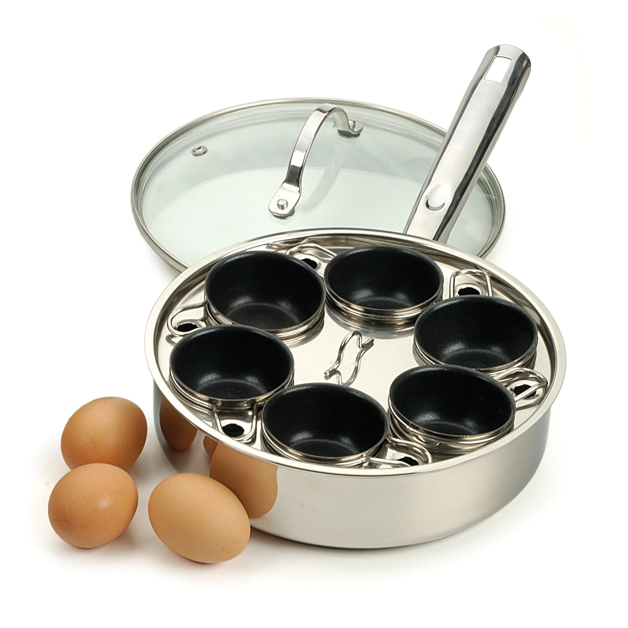 Best 4 Egg Poacher for Perfectly Cooked Eggs - Non-Stick Silicone Egg Cooker for Breakfast, Salad & Meal Prep
