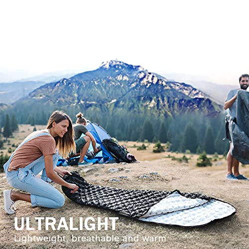 Ultralight 800FP Duck Down Mummy Sleeping Bag - Compact & Warm for Hiking, Backpacking, Camping - Perfect for Spring, Autumn & Winter Outdoor Adventures