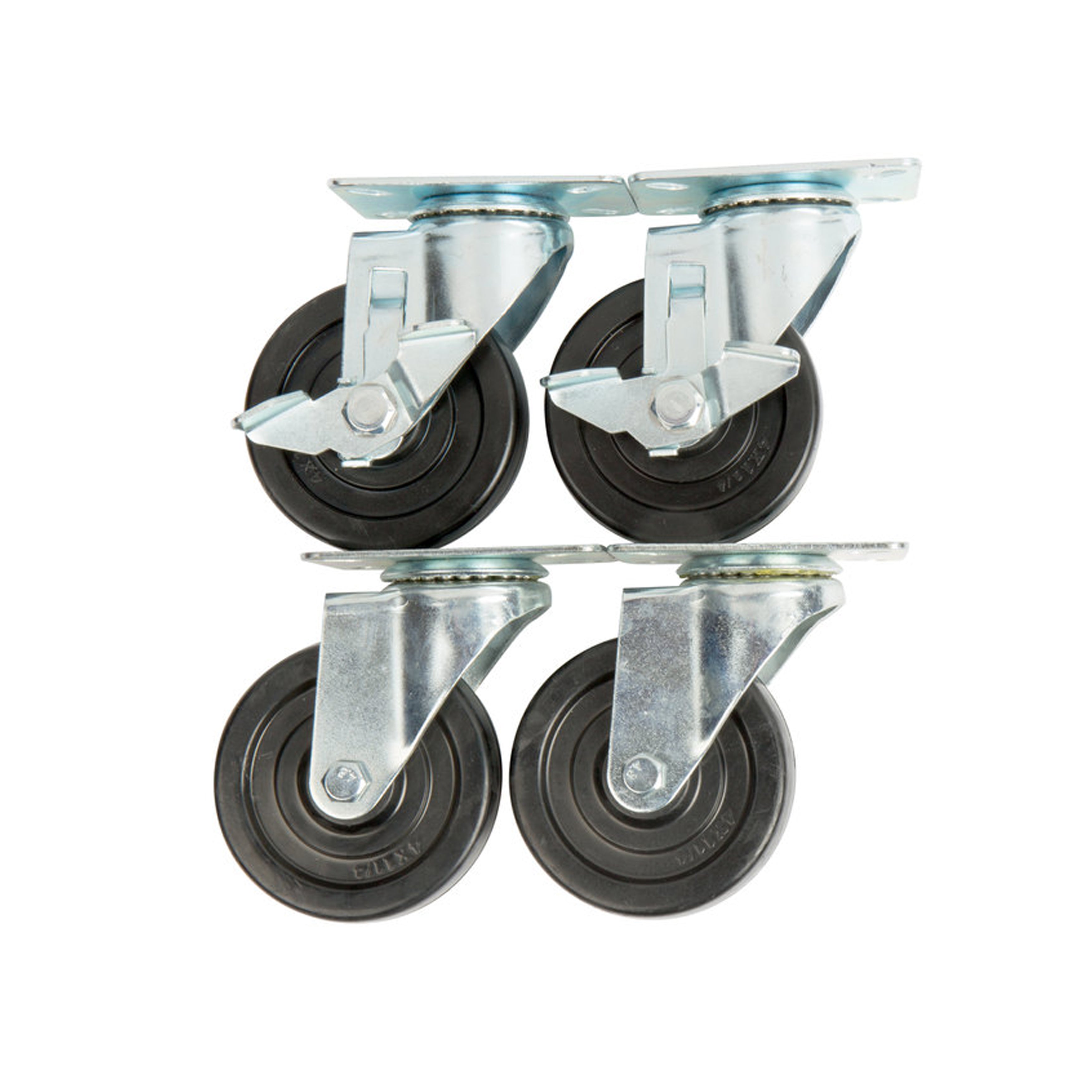 Chef AAA M 4CSTRW - Heavy Duty Casters Wheels with Locks & Hardware Set for Commercial Kitchen Equipment - Perfect for Restaurant Carts, Food Prep Tables, and Industrial Workstations