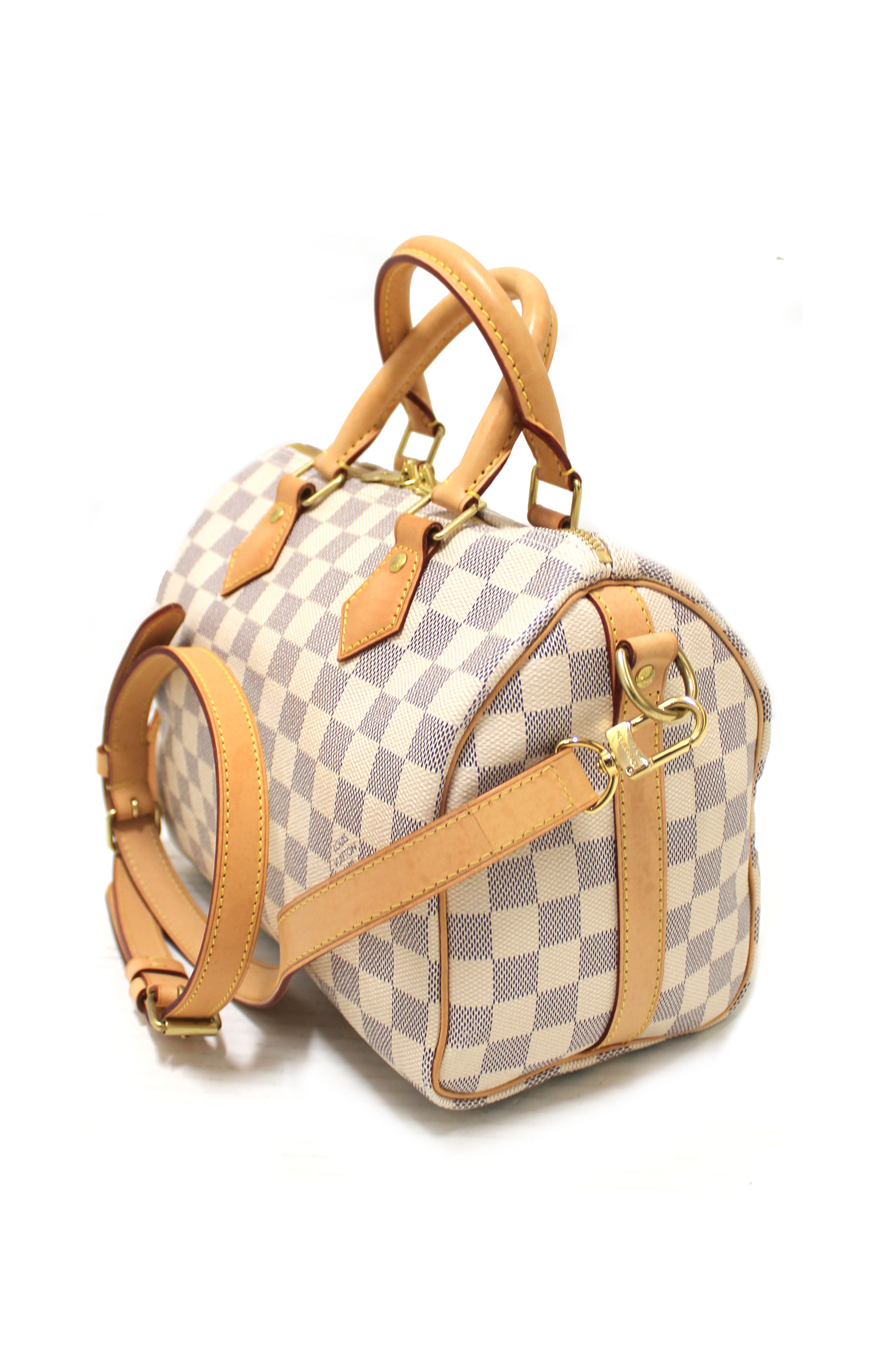 Authentic Louis Vuitton Damier Ebene Speedy 25 Bandouliere Crossbody Bag - Luxury Handbag for Women, Perfect for Work, Travel & Everyday Use