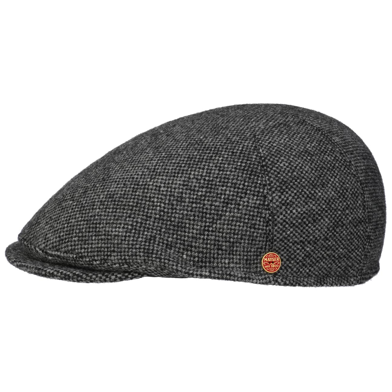 Stylish Mayser Sidney Tweed Flat Cap for Men - Classic Wool Newsboy Hat for Outdoor, Golf & Casual Wear