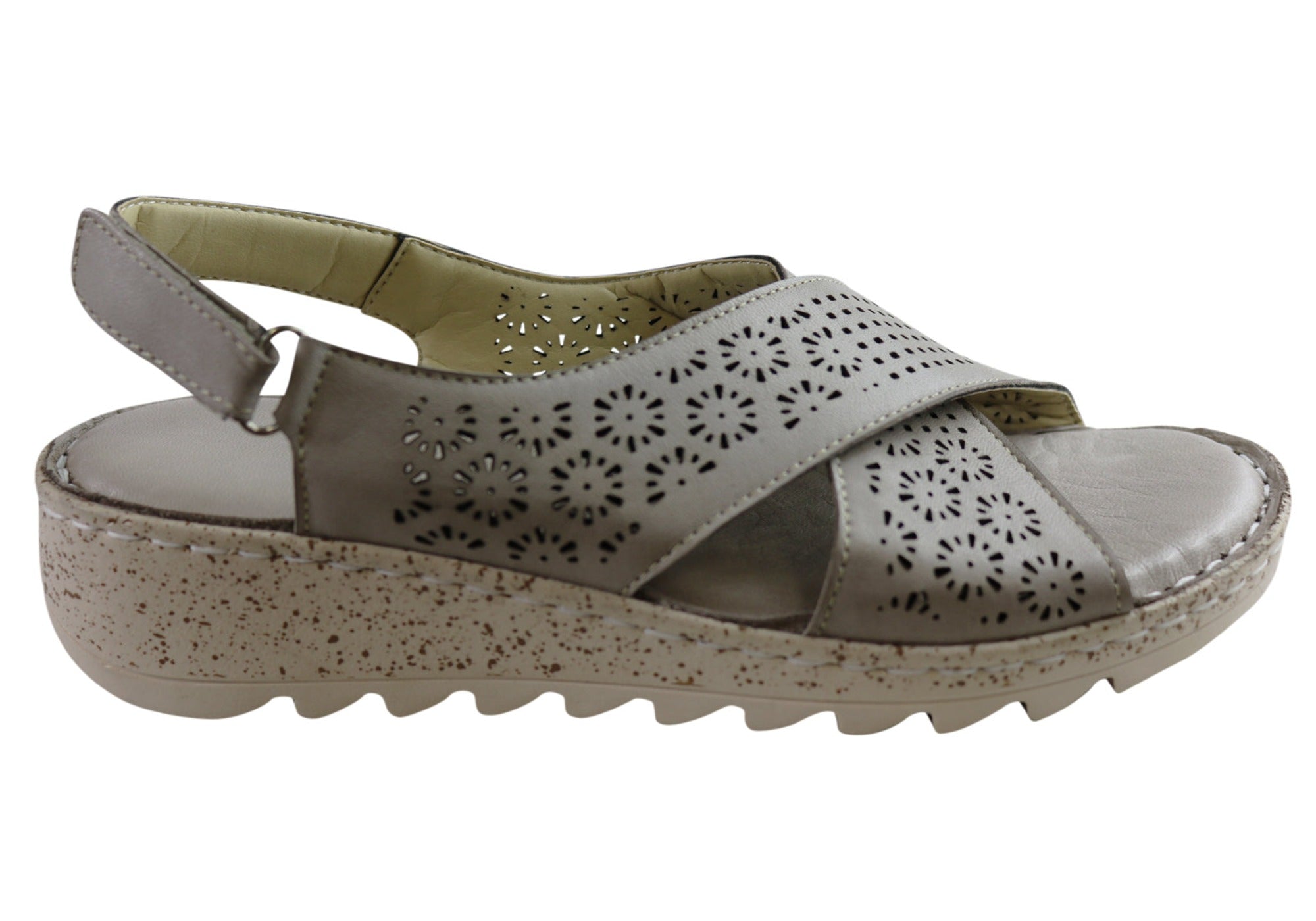 Orizonte Anthea Women's Comfortable European Leather Sandals - Perfect for Summer, Beach, and Casual Outings