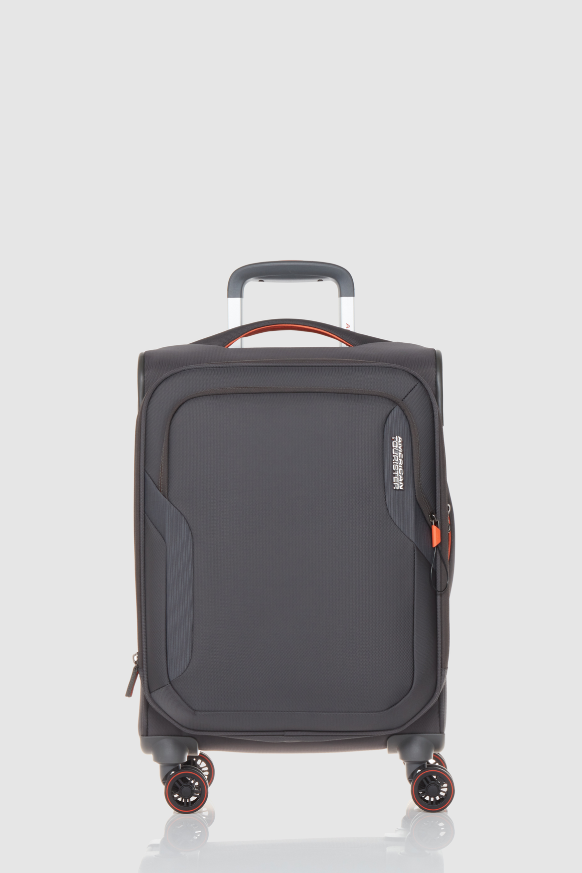 American Tourister Applite 5.0 55/20 Expandable Carry-On Luggage - Lightweight Spinner Suitcase with 4 Wheels, Grey - Perfect for Business Travel & Weekend Getaways