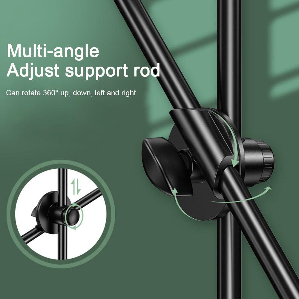 HiyyFloy Adjustable 360° Rotating Phone Mount with Light - Overhead Phone Stand for Cooking, Filming, Live Streaming & Video Recording - Perfect for YouTube, TikTok & Social Media Content Creation