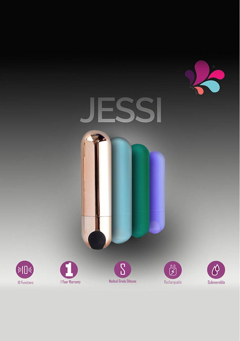 Maia Toys Jessi Rechargeable Mini Bullet Vibrator in Rose Gold - Compact & Powerful Personal Massager for Women, Perfect for Travel & Discreet Pleasure