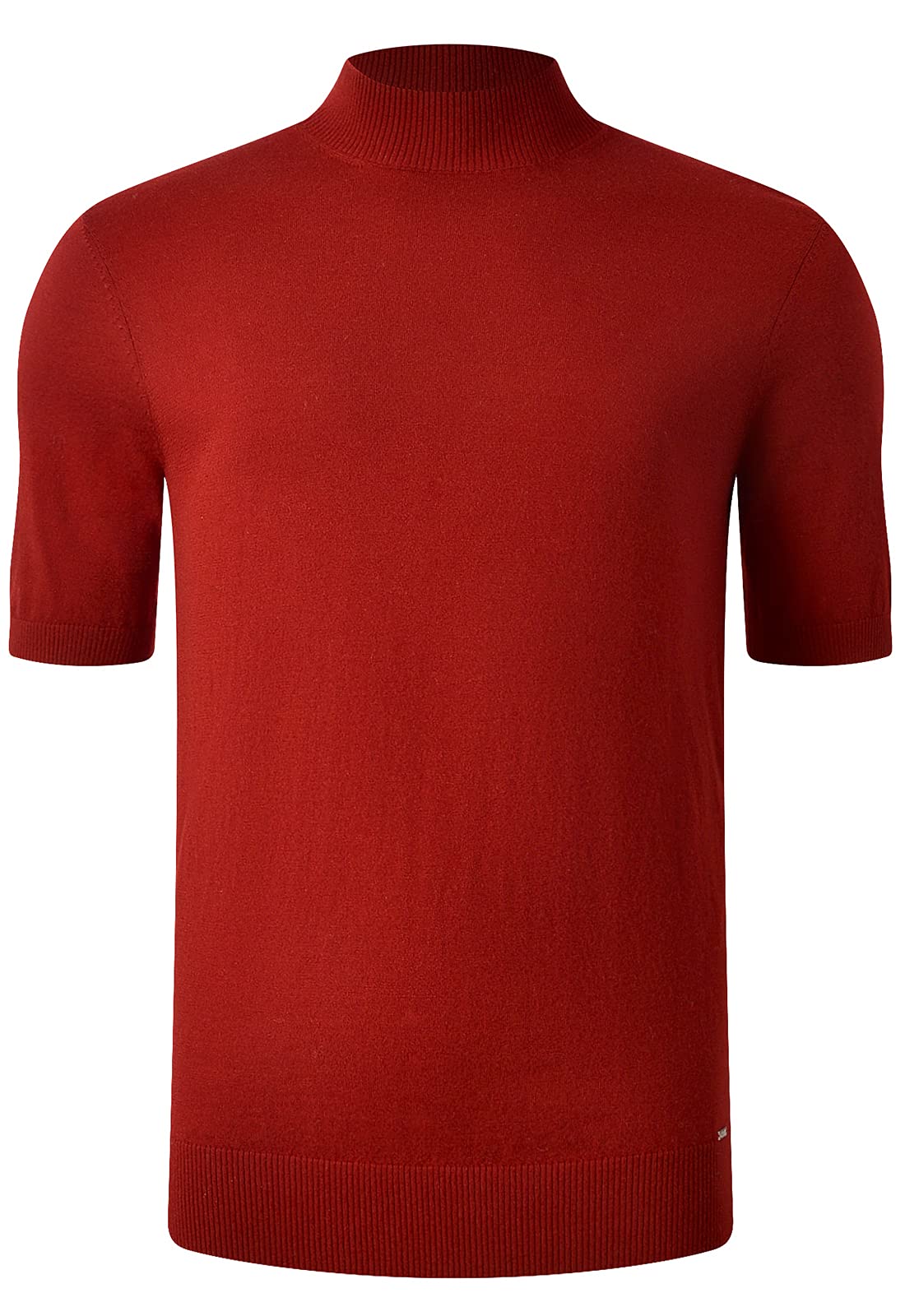ZHILI Men's Lightweight Merino Wool Mock Turtleneck Sweater Undershirt - Breathable Short Sleeve Base Layer for Hiking, Travel & Office Wear