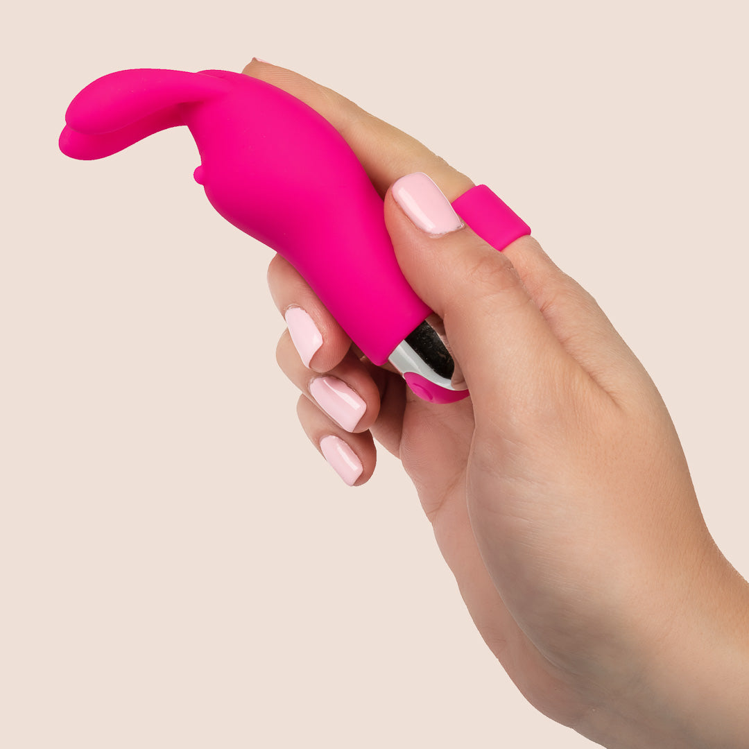 CalExotics Intimate Play™ Rechargeable Finger Bunny - Silicone Finger Vibrator for Women | Hands-Free Clitoral Stimulation | Perfect for Couples Play & Solo Pleasure