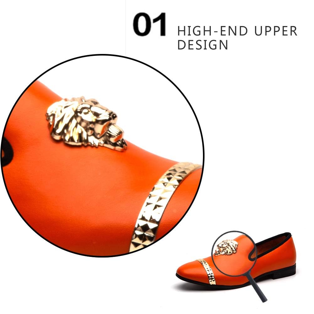 Meijiana Men's Loafers - Luxury Leather Wedding Dress Shoes for Groom, Formal Party & Business Occasions - Comfortable Slip-On Dress Shoes for Men